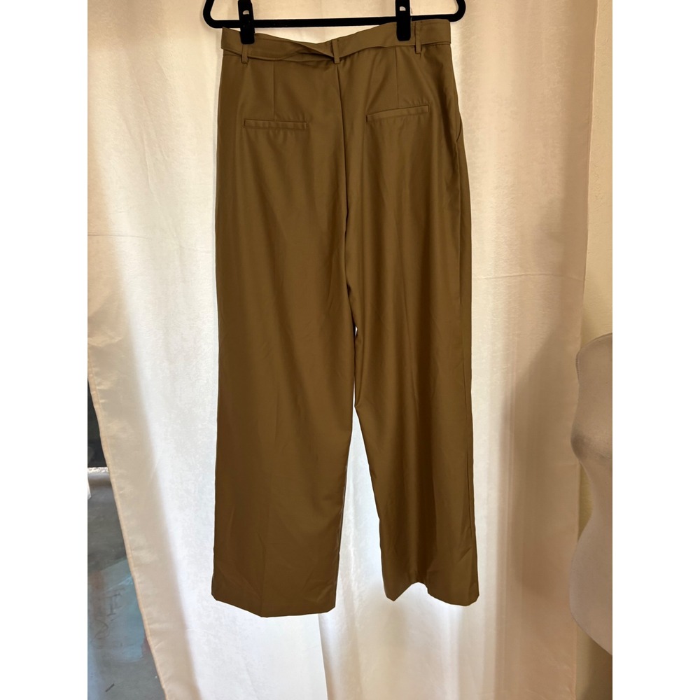 The Frankie Shop NEW Clay Belted Pants In Desert Taupe Size Large - Picture 6 of 9
